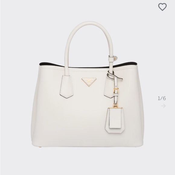 Prada Handbags - Prada Cuir Tote White